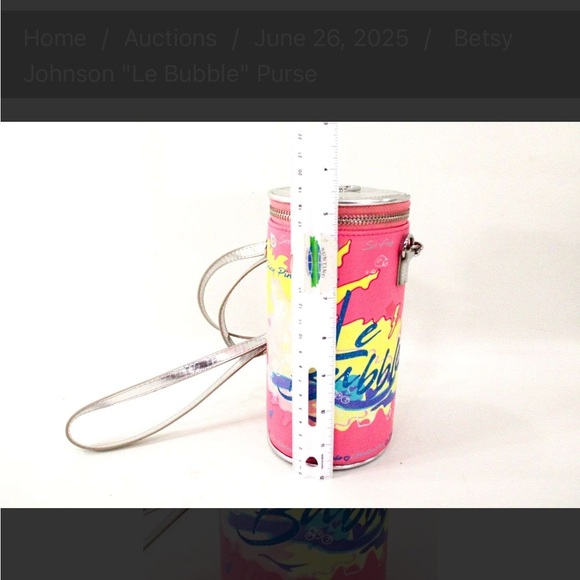 Betsey Johnson Pink and Yellow Bubble Cylinder Bag - Picture 3 of 8